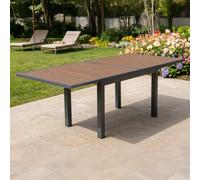 Concept Usine Table de jardin extensible Nido 180 cm aluminium et bois d'eucalyptus