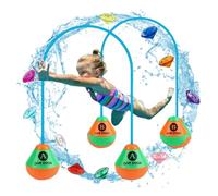 NIDONE 12 pièces Jouet de Natation pour Enfant Porte de plongée Jouet plongée Porte sous-Marine Nager à Travers pour Anneau Piscine pour Jeu d'eau 1.5 m * 5 cm