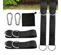 NIDONE 2 PCS Sangles de Hamac Sangle de Balançoire d'arbre en Polyester Robuste avec Boucle Suspension Verrouillable Sangles Balançoire Légères pour Branche d'arbre Adulte Enfant 39, 4 * 2 Pouces