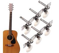 NIDONE 2PCS Guitar Tuning Pegs Machine Heads, 3 + 3 Set Tuning Keys String Acoustic Guitar Chevilles, métal et pièces de Guitare en Plastique pour Guitare Classique, accordeur de Guitare Acoustique