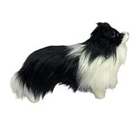 NIDONE Animal en Peluche Border Collie, Animal en Peluche de Chien Debout réaliste, de Chien Douce 7, 5x2, 8x4, 7 Pouces pour la décoration intérieure, Cadeaux d'anniversaire