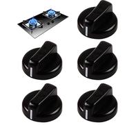 NIDONE Boucons de poêle 5pcs Remplacement antiflaming Black Universal Cooker Knobs For Home Kitchen Restaurant Pavourez Accessoires, Remplacements