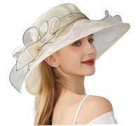 NIDONE Chapeaux de fascinateurs pour Les Femmes thé, Chapeaux de fascinateur pour Femmes, Chapeau thé à l'église à Bord Bord Large, élégant Casquette la Mode Vintage pour Mariage, fascinateur, cockta