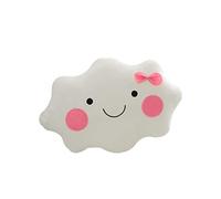 NIDONE Coussin Nuage Visage Souriant, Oreiller en Peluche Douce, Oreiller de Sieste, Jouet en Peluche, décor de Chambre à Coucher, Coussin Nuage