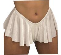 NIDONE Culotte de Poule mouillée pour Hommes Sexy Sissy Jupe élastique à ébourignage