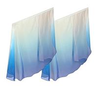 NIDONE Drapeaux de culte 2 pièces, Drapeaux de Danse louange en Mousseline, Drapeau culte d'église léger dégradé, 190x140 cm, Blanc à Bleu