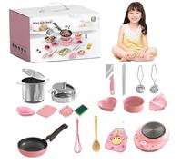 NIDONE Ensemble de Cuisine pour Enfants 22pcs, Ensembles de Cuisine pour Enfants en Acier Inoxydable qualité Alimentaire, réalité Alimentaire pour Les 7 à 14 Jouets éducatifs pour débutants, ense