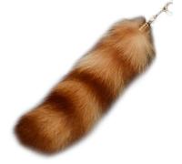 NIDONE Faux Fur Tail 9.8 '' Tail de renard, faux animal doux clés de trousque de la queue moelleuse pendante de la queue