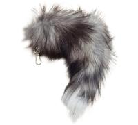 NIDONE Fox Tail 15.75 pouces Animal Tail Shaggy Faux Fur Renaliste Fox Keychain décoratif Thérian pour sac à main