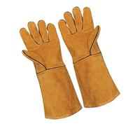 NIDONE Gants en Cuir résistant au feu Gants de Soudeur en Cuir de Vache durables pour Le Travail de sécurité 1 Paire de Gants de Travail Gants en Cuir de Vache