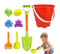 NIDONE Jouets de Plage pour Enfants, 8 pièces, Jouets de Sable Comprenant Un Seau Plage, Un Moule à Sable, Une Pelle, râteau, des pelles Tamis, château-Seau et Pelle