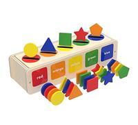 NIDONE Jouets Montessori, trieur de Couleurs et de Formes en Bois sûr, Jeu Correspondance Formes, Jouets éducatifs tri Couleurs pour Les Tout-Petits 1 à 2 Ans, Anniversaire