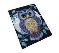 NIDONE Kit de tapis à crochet, tapis au crochet hibou 50x38cm