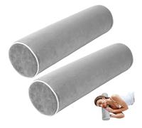 NIDONE Lot de 2 oreillers cervicaux en Mousse à mémoire de Forme avec Housse Amovible et Lavable pour soulager la Douleur, Dormir, Jambes et Dos 45 x 8, 1 cm