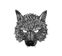 NIDONE Loup-garou de demi-masque 3D Halloween loup-garou masque de loup pour mascaye Cosplay accessoires Halloween Fournitures de fête