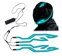 NIDONE Lumière de Casque de, Bande Lumineuse LED pour Casque, alimenté par Batterie, 3 Modes d'éclairage, Alerte sécurité pour la moitié complète