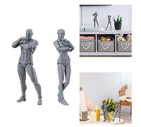 NIDONE Modèle de Figurines de Dessin 2 pièces, Figurine d'action Masculine et féminine 15 cm, modèle Peinture corporelle Mannequin Dessin posable pour Artistes
