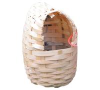 NIDONE Nid d'oiseau, 6x3,9x4.3 Hanging Bird House Bamboo Bamboo Woven Hummingbird House Haignable Hideout Cage for Garden Window Fence Outdoor Home Decor, Bird House