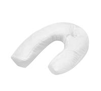 NIDONE Oreiller en Coton PP Blanc en Forme de U Oreiller de Soutien Cervical Oreiller Anti-ronflement Meilleur Oreiller pour Les douleurs d'oreille ou de Cou Oreiller en Coton PP Blanc en Forme de U