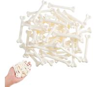 NIDONE Ossements en Plastique Halloween Faux os, 50pcs 2,76 Pouces Mini-os en Plastique, os squelettes Blanc
