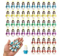 NIDONE Petites Figures de Jésus, 50 PCS Little Vierge Figurines Mini Jésus Figures Miniature Vierge Doll Christ Sauveur Decor for Hide Christmas Party Favors Religieux (coloré)