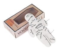 NIDONE Poupées Voodoo Blanches, Poupée Effrayante en Coton Polyester avec Impressions Inquiétantes, Poupée Effrayante Vengeance Poupées d'horreur Négatives pour Libération Émotionnelle (21, 5x13 cm)