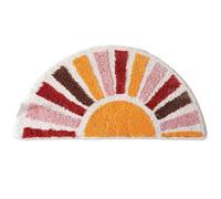 NIDONE Tapis de Bain Arc-en-Ciel 40, 6 x 61 cm, Absorbant, Imitation Cachemire, Demi-Rond, ne perd Pas Ses Poils, avec Envers antidérapant, Tapis décoratif pour Salle de Bain