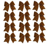 NIDONE Velvet Bows, Bows d'arbre de Noël 12pcs 6x6in Velvet Christmas Multi-usurpose décoratif Bowknot pour l'enveloppe, l'artisanat, la Guirlande, Le Butin, la Couronne, Le Marron