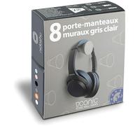 nidoshu Patere Porte Manteau Mural - Patère Murale Deco Crochets Porte-Manteau Mural Design Chambre Moderne - Portemanteaux pour Entrée Original Salle de Bain (Lot de 8 patères, gris clair)