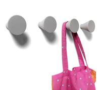 nidoshu YCONIC 4 Patere Porte Manteau Mural Gris - Patère Murale Deco Crochets Porte-Manteau Mural Design Chambre Moderne - Portemanteaux pour Entrée Original Salle de Bain Decoratif ou Enfants