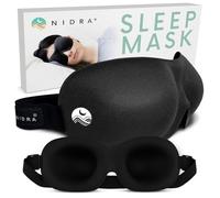 Nidra - Masque de sommeil breveté qualité supérieure avec forme profilée Ultra léger et confortable Sangle tête réglable pour s'adapter à toutes les s Dormez n'importe où, quand Idéal hommes femmes