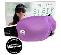 Nidra - Masque de sommeil luxe breveté Avec forme profilée et sangle tête réglable Parfait pour dormir sur le côté, bloquer la lumière, profondément n'importe où, quand un réveil frais Violet