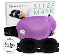 Nidra - Masque de sommeil luxe breveté Avec forme profilée et sangle tête réglable Parfait pour dormir sur le côté, bloquer la lumière, profondément n'importe où, quand un réveil frais Violet