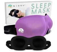 Nidra - Masque de sommeil luxe breveté Avec forme profilée et sangle tête réglable Parfait pour dormir sur le côté, bloquer la lumière, profondément n'importe où, quand un réveil frais Violet