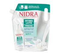 NIDRA | Maxi-Recharge Nettoyant Intime Rafraîchissant, 1000 ml | Avec antibactérien, Protéines de Lait, Format Économique, Testé Gynécologiquement, Made in Italy