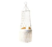 Nids de Chat Suspendus Balançoires Chat Tissée à La Main Hamac pour Chat en Macramé Macramé Tenture Murale avec Glandes Panier Mural en Coton Tressé, Modern Bohème Décoration Murale Maison