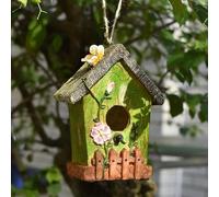 Nids d'oiseaux à suspendre pour l'extérieur, ornements en résine, maisons de colibri, cadeaux pour les amateurs d'oiseaux, nichoir à suspendre pour colibri, bleu, hirondelle, meriche, rouge-gorge