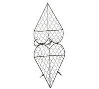 Nids d'oiseaux faits à la main - Support rechargeable en fer en forme de cœur pour nidification de colibri | Intérieur ou extérieur avec cage, volière, support en matériau pour percher, cacher, se