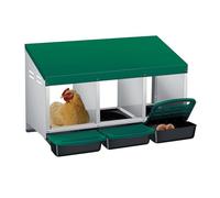 Nids pour œufs de poules, 3 compartiments, nid de poule dépliable avec trous de ventilation et bac collecteur, crée une zone de collecte sécurisée pour les œufs pondus, nids pour