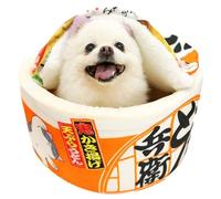 Nids ronds pour animaux de compagnie - Canapé antidérapant en forme de nouilles instantanées - Belle et confortable maison pour chats et chats - Lit lavable pour chats et chats - Grotte pour animaux