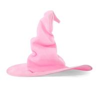 NIEBYI Grand chapeau de sorcière en velours froncé pour femme, accessoire de costume de sorcière pour Halloween, fête, bal masqué