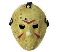 NIEBYI Masque Cosplay Halloween Costume Masque Prop Horreur Hockey Jaune