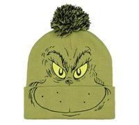 NIEBYI The Grinch Who Stole Bonnet de Noël brodé pour adulte Vert