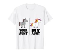 Nièce Neveu Tatie Cheval drôle Ta tante Ma tante Licorne T-Shirt