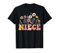 Nièce Retro Flower Graphics Nièce Citation Humour Sarcasme T-Shirt
