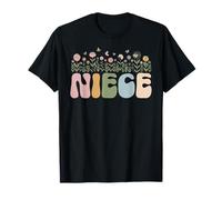 Nièce Retro Flower Graphics Nièce Citation Humour Sarcasme T-Shirt