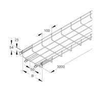 niedax Niedax Goulotte à treillis 54x150x3000 mm, CITO MTC 54.150 E3 Quantité:3