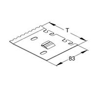 niedax Niedax Plaque de fixation pour séparateur L 99, acier S LZTP 100 Quantité:1