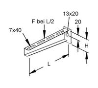 niedax Rico Bras de levier 200 mm 3,6 kN 16B2-200-V Quantité:1