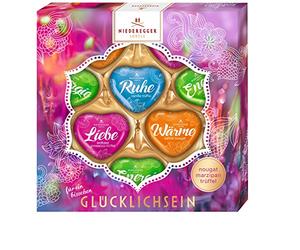Niederegger Assortiment de cœurs « Für ein bisschen Glücklichsein » (1 x 135 g)